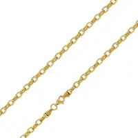 Trendor 75887 Halskette für Frauen Gold auf Edelstahl Erbskette 40 cm