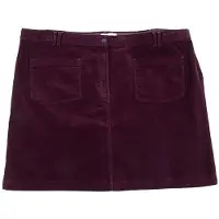 White Stuff Melody Cord Skirt Dark Plum Größe: 22 | Miniröcke Outlet | Damen | Magenta