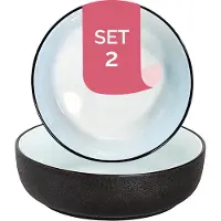 Maastricht porselein Maastricht Porzellan Schale Cosmic 16 cm 55 cl Schwarz Weiß Porzellan 2 Stück