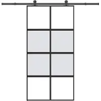vidaXL Schiebetür mit Beschlag 102,5x205 cm Hartglas und Aluminium