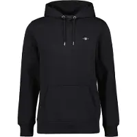 Gant für Herren. 2007058 Sweatshirt mit Kapuze und schwarzem Schild (S), Lässig, Baumwolle, Langarm