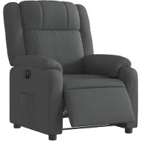 vidaXL Relaxsessel Elektrisch Dunkelgrau Stoff