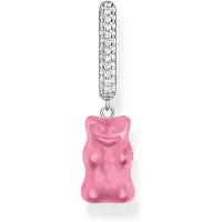 Thomas Sabo CR727-052-9 Ohrring Einzel-Creole Pinkfarbener Goldbär Silber