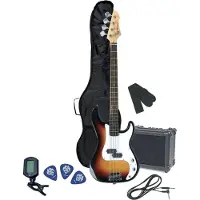 Vgs E-Bassgitarren-Set mit Verstärker, Gigbag, Stimmgerät, Gurt, Kabel und Plektren