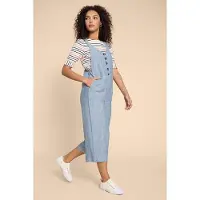 White Stuff Viola Linen Dungaree Chambray Blue Größe: 18 REGULAR | Jumpsuits Outlet | Damen | Weiß