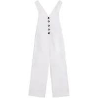 White Stuff Viola Linen Dungaree Natural White Größe: 20R | Jumpsuits Outlet | Damen | Weiß