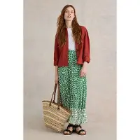 White Stuff Jada Eco Vero Maxi Skirt Green Printed Größe: 20 REGULAR | Midiröcke Outlet | Damen | Grün