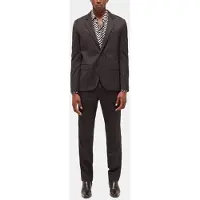 The Kooples Classic Pipping Collar Suit Jacket Black Grey Größe: 44 | Blazer Outlet | Herren | Schwarz