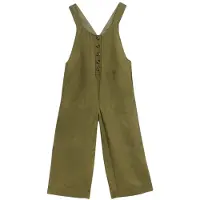 White Stuff Viola Linen Dungaree Khaki Green Größe: 22 REGULAR | Jumpsuits Outlet | Damen | Weiß