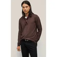 John Varvatos Drew Ls Silk Blend Magic Wash Vee Merlot Größe: S | Longsleeves Outlet | Herren