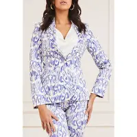 Guess Marciano By Substance Blazer Blue Print Größe: 46 | Blazer Outlet | Damen | Blau
