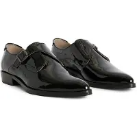 AllSaints Keith Patent Monk Black Größe: 12 | Loafer Outlet | Herren | Schwarz