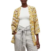 AllSaints Carina Oniyuri Kimon Yellow Größe: 32 | Bademäntel Outlet | Damen | Gelb