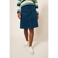 White Stuff Melody Cord Skirt Dark Teal Größe: 22 | Miniröcke Outlet | Damen | Cyan