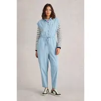 White Stuff Piper Broderie Jumpsuit Mid Denim Größe: 18 | Jumpsuits Outlet | Damen | Blau