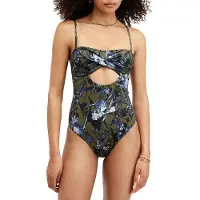 AllSaints Tatum Swimsuit Batu Khaki Green Größe: S | Badeanzüge Outlet | Damen | Braun