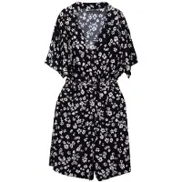 French Connection Shasta Daisy Print Playsuit Black Größe: 8 | Playsuits Outlet | Damen | Schwarz