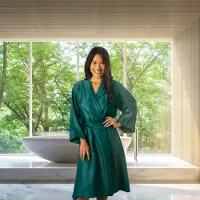Kayori Kimono Tencel Grün-M