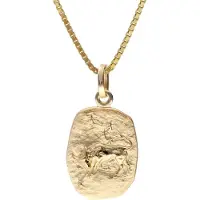 Trendor 15382-05 Stier Sternzeichen Gold 333 / 8K mit vergoldeter Silberkette