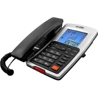 Maxcom KXT709, Analoges Telefon, Freisprecheinrichtung, Anrufer-Identifikation, Schwarz, Weiß