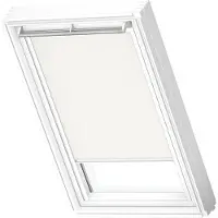 Velux Verdunkelungsrollo uni beige manuell Rahmen weiß DKL P10 1085SWL