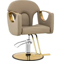 Physa BARTON Friseurstuhl mit Fußstütze - beige