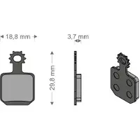 Brenta Ciclo Performance Tech Mt5/mt7 Magura (4 Pieces) Scheibenbremsbeläge