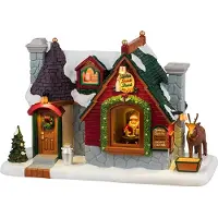 Lemax Imbissbude des Weihnachtsmanns 14x26x19 cm Weihnachtshaus