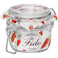 Bormioli Rocco Vorratsglas "Fido", transparent (klar), B:24,5cm H:7cm L:15cm Ø:8,3cm, Glas, Lebensmittelaufbewahrungsbehälter, Vorratsglas, gefriergeeignet, luftdicht verschließbar