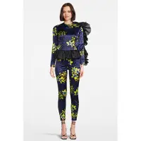 Marcell von Berlin Women‘s Side Volant Overall Blue Lilly Print Größe: 36 | Jumpsuits Outlet | Damen | Blau