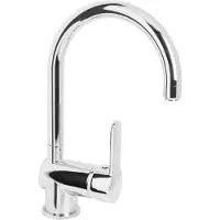 Cornat Spültischarmatur "Robuster Druckgusskörper- verchromt- Hoher & 360 schwenkbarer Auslauf" Niederdruck-Armatur / Küchenarmatur / Wasserhahn