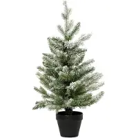 Kaemingk Allison Mini-Baum d60h90 cm grün/weiß (groen;wit)