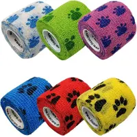 LisaCare Selbstklebendes Pfotenpflaster & Tierbandage - 5cmx4,5m 6 St Bandage(s)