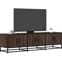 vidaXL TV-Schrank Braun Eichen-Optik 150x35x41 cm Holzwerkstoff Metall