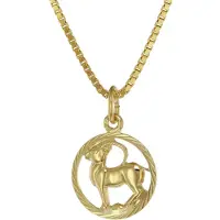 Trendor 75990-01 Kinder Sternzeichen Steinbock 333 Gold + goldplattierte Kette
