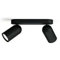 Philips myLiving Pongee Decken-/Wandspot, 2 x, GU10, LED, 220-240 V, Schwarz