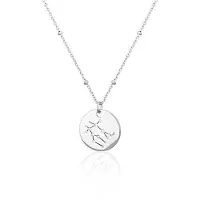 JVD Modern silver necklace with zircons Gemini SVLN0327XH2BIBL (chain. pendant)