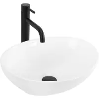REA Aufsatzwaschbecken Sofia Oval White