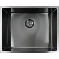 Caressi Spüle CAPPO 60540 GUN METAL ohne Hahnbank / ab 60 cm Schrankbreite / Einbauspüle / Edelstahlspüle