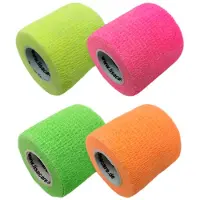 LisaCare selbsthaftende Pflasterrolle 5cmx4,5m - Neonfarben 4 St Bandage(s)