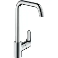 Hansgrohe Focus M41 Einhebel-Küchenmischer 260, Eco, 1 Strahlart, 31821000, Farbe: Chrom