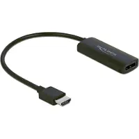 DeLOCK Adapter HDMI-A Stecker zu DisplayPort Buchse 4K 60 Hz, 0,24 m, HDMI Typ A (Standard), DisplayPort + Micro-USB, Männlich, Weiblich, Gerade