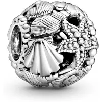 Pandora 798950C00 Silber Charm Offen Seestern, Muscheln und Herzen