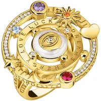 Thomas Sabo TR2445-565-7 Damenring im Kosmischen Design Goldfarben