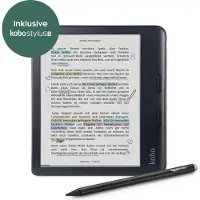 Rakuten Kobo N428-KU-BK-K-BU, 17,8 cm (7"), E-Tinte Kaleido, 1264 x 1680 Pixel, CBR, CBZ, EPUB, EPUB3, FLEPUB, HTML, MOBI, PDF, RTF, TXT, BMP, GIF, JPEG, PNG, TIFF, 32 GB