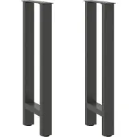 vidaXL Konsolentischbeine Anthrazit 2 Stk. 38x(72-73) cm Stahl