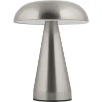 Leitmotiv - Tischleuchte Rachel Led - Nickel - 15.5x15.5x20.5cm Tischlampe - Nachttischlampe, Wohnzimmer, Schlafzimmer
