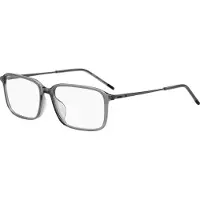 HUGO BOSS HG 1321/G Herren-Brille inkl. Gläser Vollrand Eckig Acetat-Gestell 56/16/145, silber