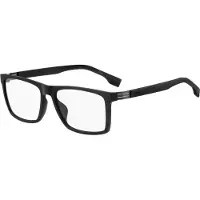 HUGO BOSS Boss 1701/G Herren-Brille inkl. Gläser Vollrand Eckig Kunststoff-Gestell 57/17/150, schwarz
