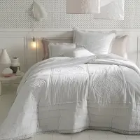 La redoute interieurs Gesteppte Tagesdecke Oyena Mit Stickmotiven, Baumwolle
